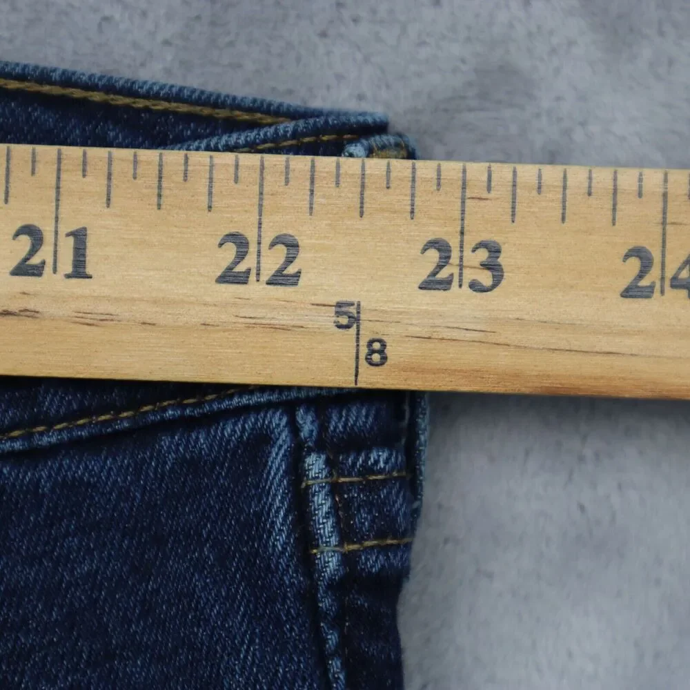 Wrangler Jeans Pants Mens 44x29 Blue High Waist Relaxed Fit Straight Cut Denim